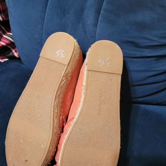 SAM EDELMAN Cabrera Sedona Orange Heavy Woven Canvas Platform Espadrille Size 10 - Picture 5 of 5